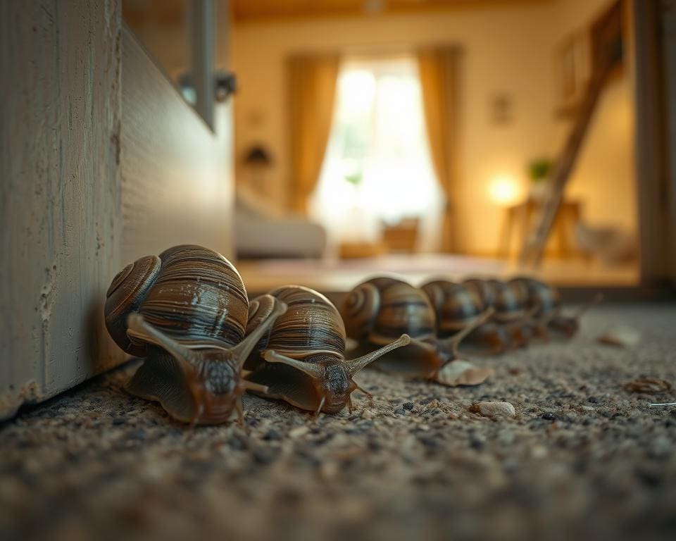 Snails entering homes